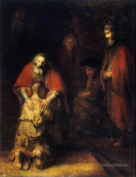 Le retour du fils prodigue Rembrandt Peinture à l'huile